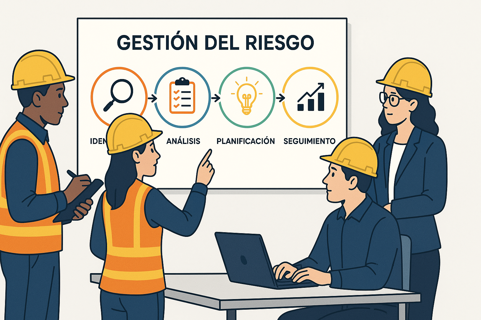 Ingenieros gestionando el riesgo